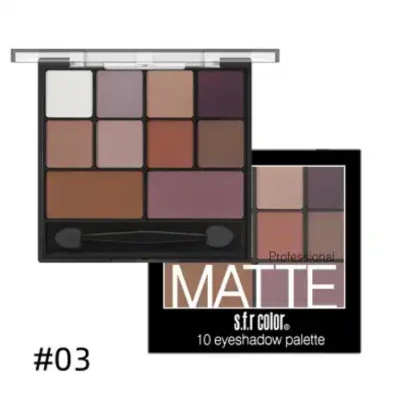 Private Label 10 Color Matte Smoked Eye Shadow Palette Easy to Wear Beauty Lady Palette Hot Sale Waterproof Sweat Proof