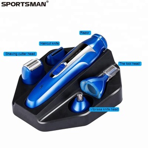 SPORTSMAN 420 Rechargeable Washable Nose Trimmer Grooming Kit With Stand 5in1