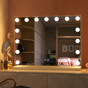 Table vanity hollywood led lighted dressing room mirror 15pcs bulbs