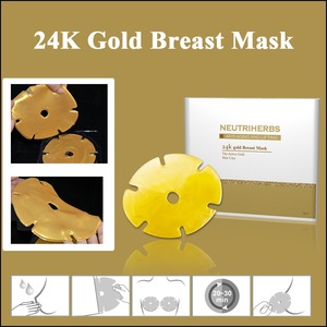 Top Selling Private Label Tightening Lifting Collagen 24K Gold Sheet Breast Mask