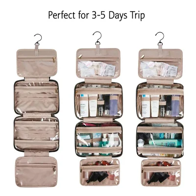 Water-Resistant Mens Women Makeup Cosmetic Organization Travel Bag Toiletry with Hanging Hook