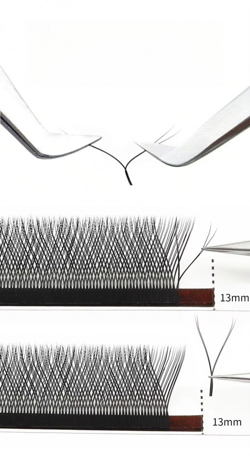 BlingBlang Wholesale C CC D DD L M Curl YY Lash Professional Soft Y W Shape 2D Premade Fan Double Tip Lash YY Eyelash Extensions
