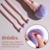 4-in-1 Magnetic Makeup Powder Brush Portable Soft Synthetic Eyeshadow Foundation Cosmetic Blending Makeup Brush with Brush Bag