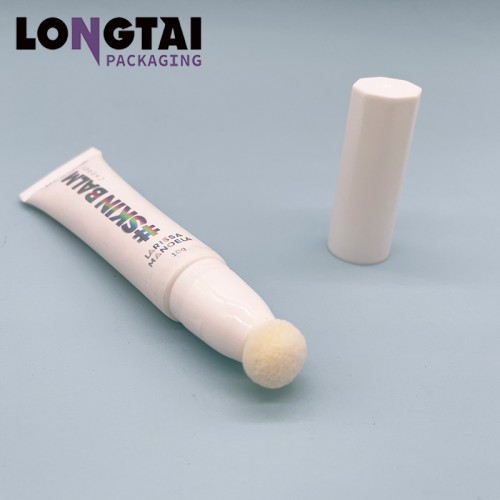 cosmetic makeup tube with sponge applicator