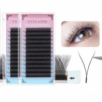 BlingBlang Wholesale C CC D DD L M Curl YY Lash Professional Soft Y W Shape 2D Premade Fan Double Tip Lash YY Eyelash Extensions