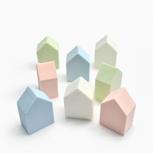Straight Cut House-Shaped Powder Puff for Private Label - Perfect Choice