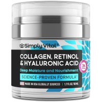 Simply Vital Collagen, Retinol & Hyaluronic Cream Anti-Aging Face Moisturizer