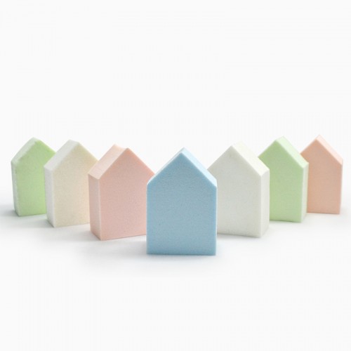 Straight Cut House-Shaped Powder Puff for Private Label - Perfect Choice