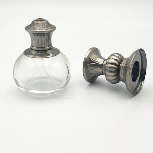 Modern Fashion Luxury Grey Plating Die Castingg Zinc Alloy Perfume Bottle Cap
