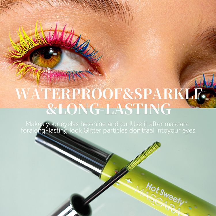 Spiral Brush Waterproof Shimmer Halloween Christmas Cosplay Glitter Mascara