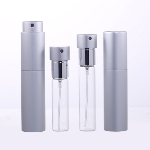 8ml 10ml Twist up Aluminum Shell Refillable Perfume Atomizer with Glass Inner Bottle