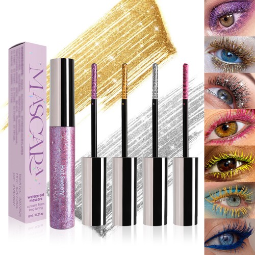 Spiral Brush Waterproof Shimmer Halloween Christmas Cosplay Glitter Mascara