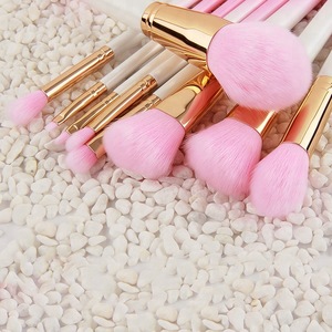 2019 New Arrival 9pcs makeup brushes set pink/white synthetic bristles makeup brushes kit foundation/eye brushes makeup tool