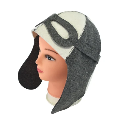 2023 New Fashion Felt Sauna Hat Sauna Sheep Wool Hat Japanese Sauna Russian Banya