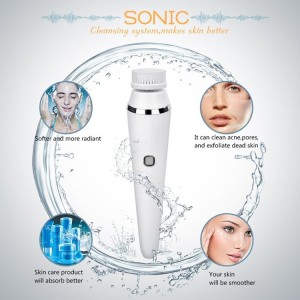 4 in 1 electric exfoliating cleansing facial brush silicone face cleansing brush deep cleaning brush makeup cleaner
