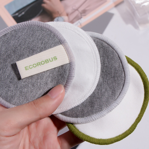 8 10cm Bamboo Cotton Make Up Pads Reusable Bamboo Cotton Pad With Laundry Bag