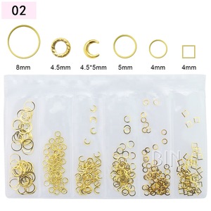 BIN CE mixed 6 nail art 3D metal