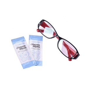 cheap price disposable pre moistened sunglasses cleaning wet wipes, custom logo printed glasses lens cleaner wet wipes