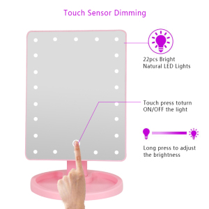 Custom Beauty Vanity Compact Magnifying Smart Led Makeup Mirror With Lights