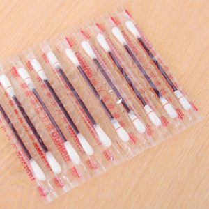 Disposable Medical Iodine Cotton Stick Swab Home Disinfection Emergency Double Head Wood Buds Tips Nose Ears Cleaning