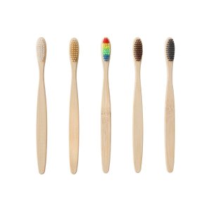 Eco- friendly Charcoal Bristles OEM Bamboo Toothbrush with Customized Packing and Logo