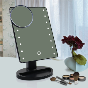 Factory wholesale INS touch screen Battery and USB Powered 16 lights 180 Degree Free Rotation makeup led mirror