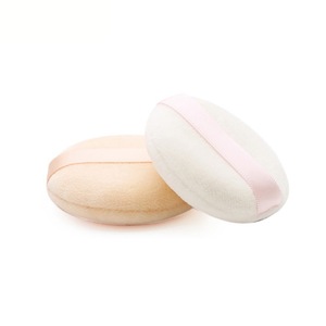 Foundation  professional flocking make up puff,white cosmetic powder puff