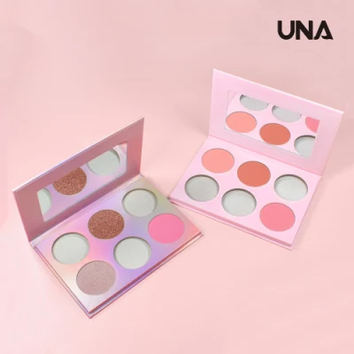 Hot Sale Small MOQ No Logo DIY Muitiple Use 4 in 1 Highlighter Contour Concealer Blush Makeup Palette