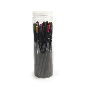 Hot selling high quality waterproof and moisturizing 24colors lip liner and eyeliner pencil best eyeliner wooden pencil