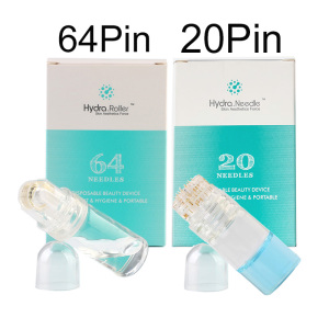Hydra Roller 64 20 Pins Titanium Microneedle Derma roller Stamp with gel tube 10ml Skin Roller needle CE 0.25mm 0.5mm 1.0mm