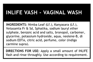 INLIFE Vash - Vaginal Intimate Feminine Wash Product (pH 3.5) Paraben Free - 200 ml Pack, GMP Certified Manufacturing Facility