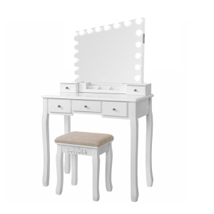 Latest Design Hollywood Makeup Table With Vanity Lighted Mirror Lights