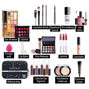 Makeup Set with Eyeshadows Lipstick Concealer Cosmetics Kit for Women Girls POPFEEL ALL IN ONE Makeup Set KIT005