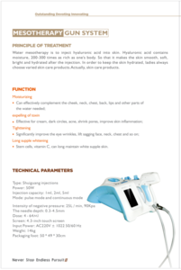 MSLMG01 Skin rejuvenation face lift water mesotherapy gun /mesogun for skin care