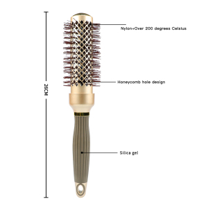 Nano technology ceramic hair brush hair brush curved custom detangling brush