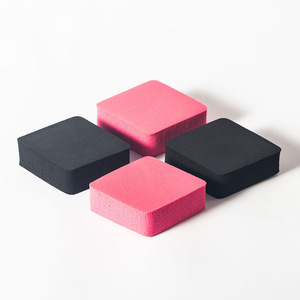 NEWPEPTIN 4pieces/bag black and roseo red rhombus cosmetic sponge powder puff