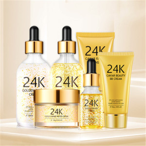 private label skin care gift set 24k gold caviar cosmetic skin+care+set