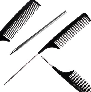 Quality Anti-static High Heat Resistance Hair Extension Tools Plastic/Metal Rat Tail Combs Section Combs for Salon