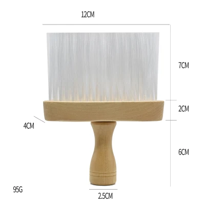 Salon Wooden Handle Hairdresser Cleaning Shaving Brush Hair Cutting Neck Cleaning Duster