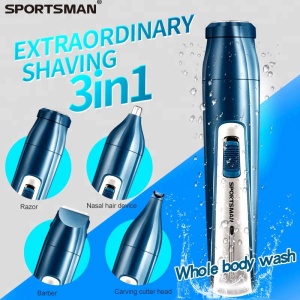 Sportsman Professional Rechargeable Electric Nose Hair Trimmer 4 in 1