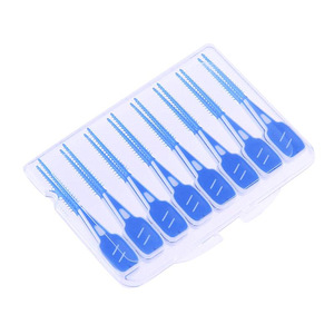 Toothpick Ended Rubber Tipped Soft Silicone Interdental Brush