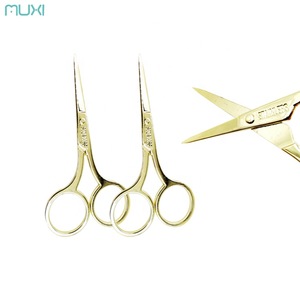 Wholesale Beauty Personal Makeup Scissors Small Gold Stainless Steel Trimming Scissors