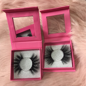 Wholesale high quality private label 3D 4D 5D mink false eyelashes with custom eyelash packaging makeup