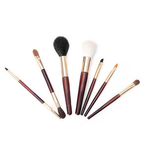 Women travel makeup kits face cosmetic tools acrylic handle makeup brush set with PU case