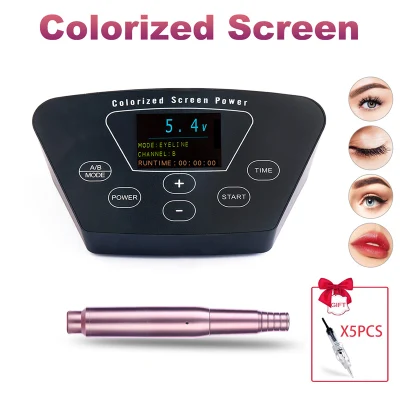 Ybeauty Hot Selling OEM Beauty Eyebrow Lips Permanent Digital Complete Pigment Pmu Machine Tattoo Kit