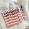 Pink 20-Piece Makeup Brush Set with Portable Travel Case & Powder Puffs