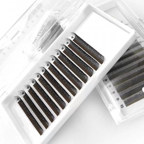 New YY Lash Extensions Trays U Shape  2D YY Parallel Blooming Effect LC/B/C/D Korean PBT Fiber Luxury Eyelash Supplies