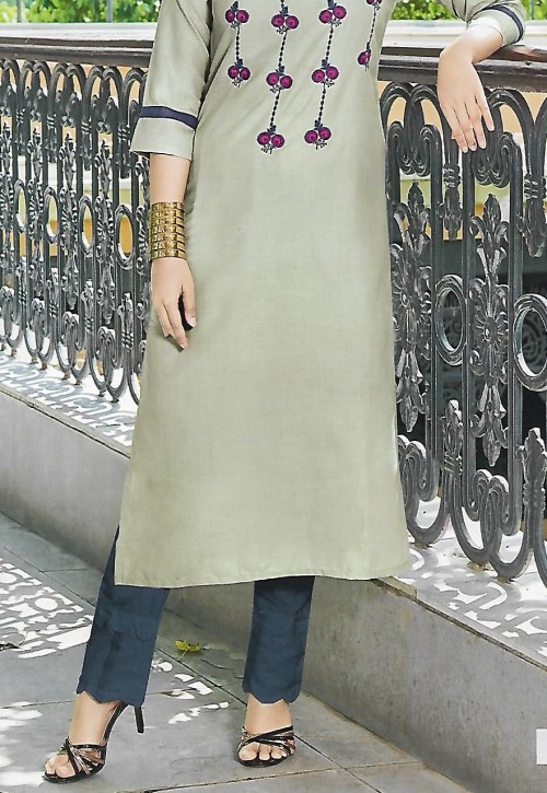 Women's Dress Indian ( Kurti ) - SKU: A00073 Size: L (In Stock: 1Pc)