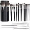 Wholesale Makeup Brush Set 21PCS with Holder Tube OEM Private Label Face Eye Cosmetic Brushes Low MOQ