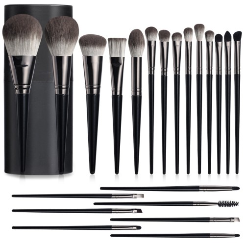 Wholesale Makeup Brush Set 21PCS with Holder Tube OEM Private Label Face Eye Cosmetic Brushes Low MOQ